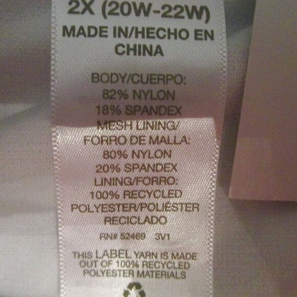 NWT Time and Tru TIE DYE Swim Size 2X BOTTOM Foldover HIGH WAIST Stretch 20W 22W - Picture 7 of 7